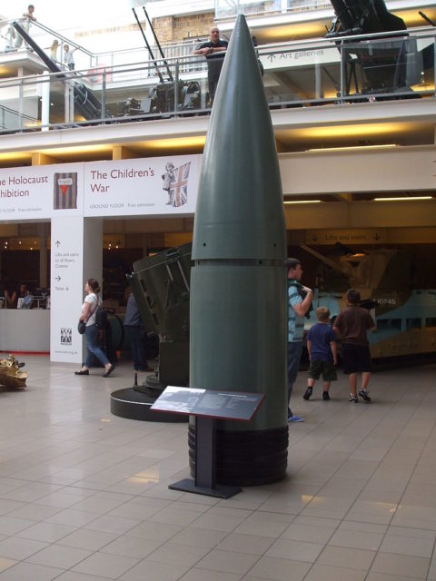 Grenade used by Schwerer Gustav, exposed to ‘ Imperial War Museum Photo Credit