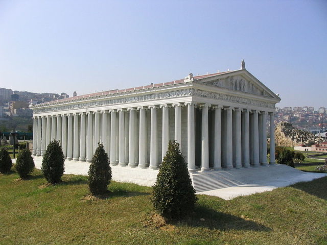 A modern model of the Temple of Artemis. Photo Credit