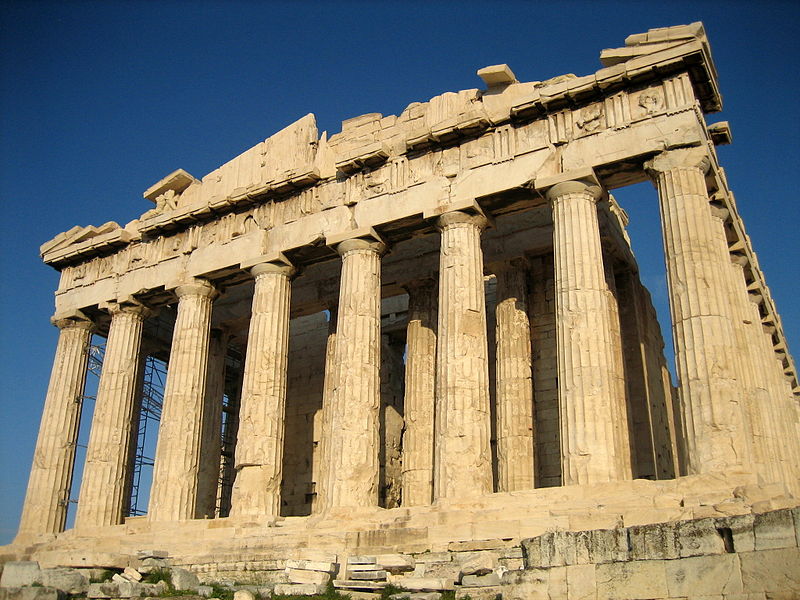 The Parthenon, a temple dedicated to Athena, located on the Acropolis in Athens, is one of the most representative symbols of the culture and sophistication of the ancient Greeks.