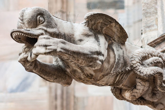 Gargoyle at the roof of Milan Cathedral  Photo Credit