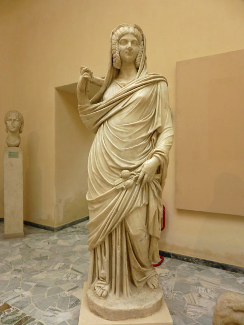 Her bones were placed in the Mausoleum of Hadrian by her sister Julia Maesa. Photo Credit