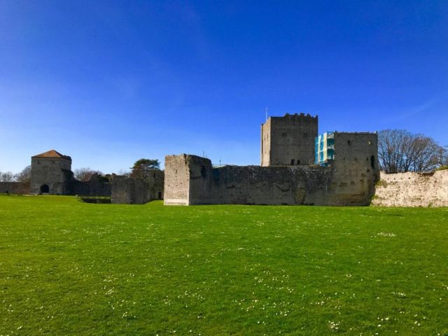 Portchester Castle, view of the inner bailey