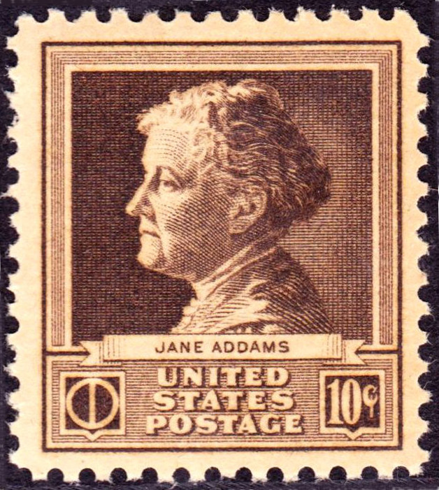 Addams is honored in the ‘Famous Americans Series,’ Postal Issues of 1940.