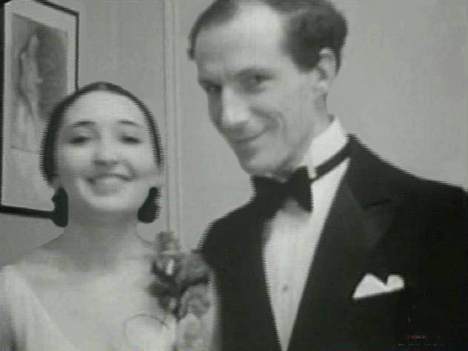 Photograph of the famous theremin player, Clara Rockmore with Leon Theremin