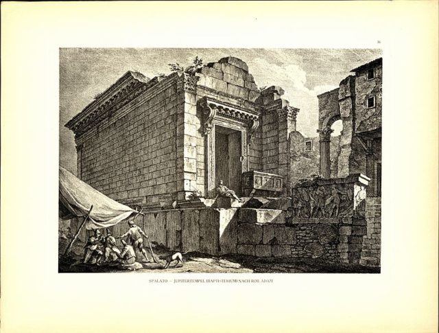 Ruins of the Palace of Emperor Diocletian in Split, Croatia, Robert Adam, 1764