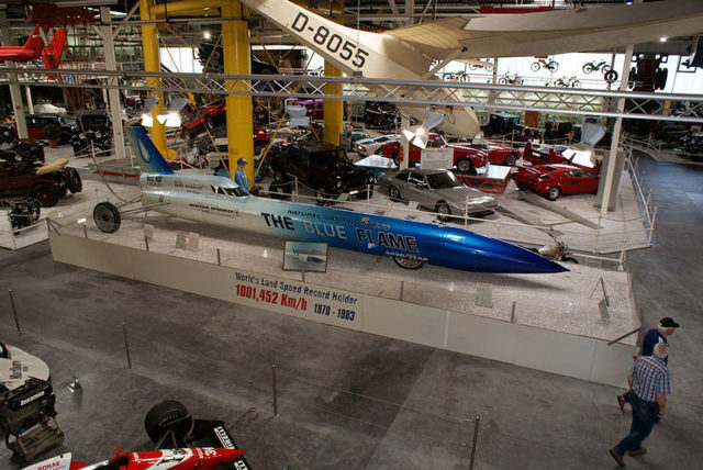The Blue Flame on exhibit in Sinsheim Auto & Technik Museum, Germany Photo Credit
