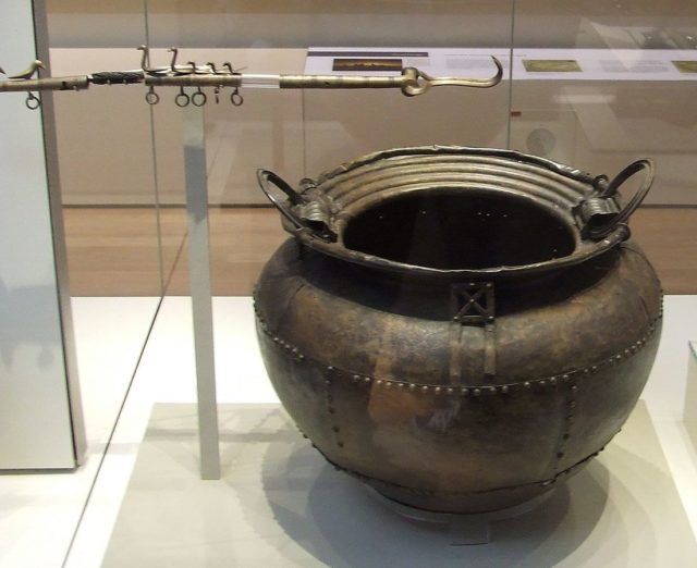 The right-hand side of the flesh-hook (the cauldron is unrelated)  Photo Credit