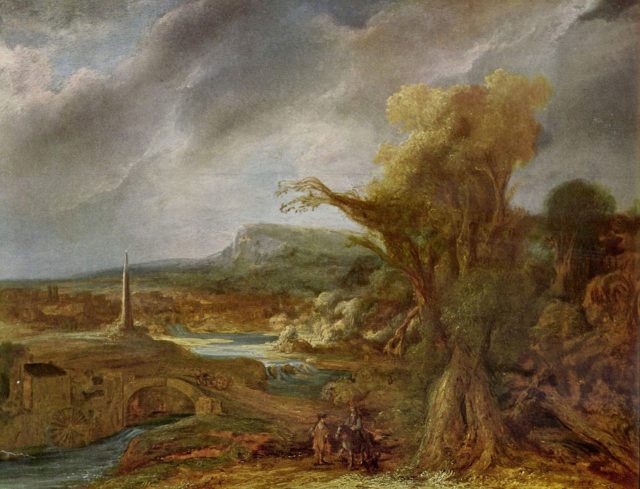 Landscape with an Obelisk by Govert Flinck
