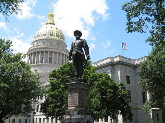 Statue of Jackson on the south lawn of the West Virginia State Capitol. Photo Credit