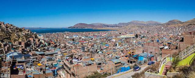 A view of Lake Titicaca taken from the city of Puno. Photo credit