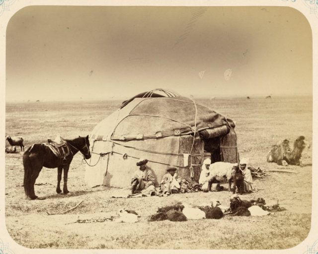 A traditional Kyrgyz yurt in 1860