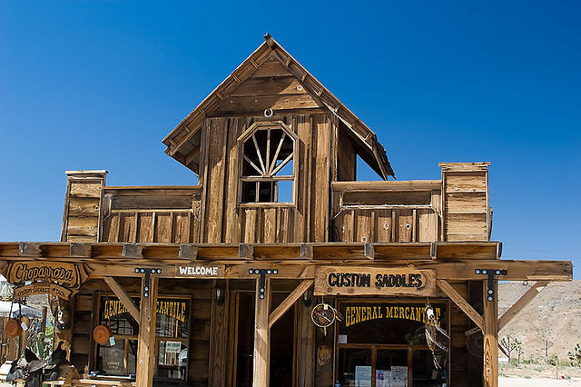 A whole town built with facades to replicate a 19th century western town  Photo Credit