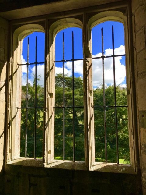 View from inside Old Wardour Castle