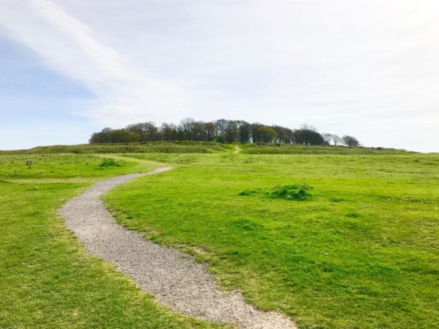 During the Roman era, five Roman roads formed a complex junction on the north side of Badbury Rings.
