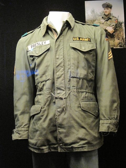 Graceland, Memphis, Tennessee. Elvis Presley’s Army jacket. Thomas R Machnitzki CC BY 3.0