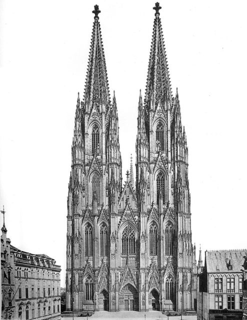 The west front of the completed cathedral in 1911  Photo Credit