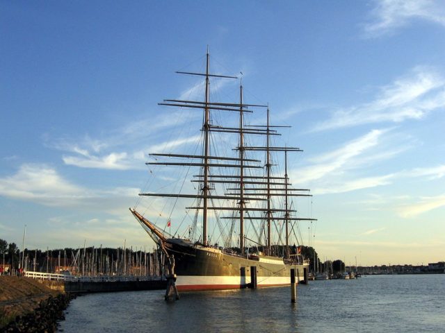 Hostels can be found in some of the most unusual places. This is a photo of “Passat,” a four-masted steel bark that is now a youth hostel, a venue, and a museum. It is situated in Travemünde, a borough of the German city of Lübeck  photo credit