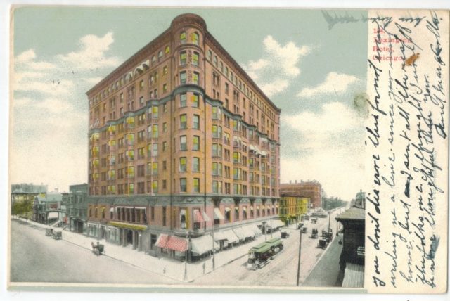 The Lexington Hotel as depicted in a postcard circa 1906