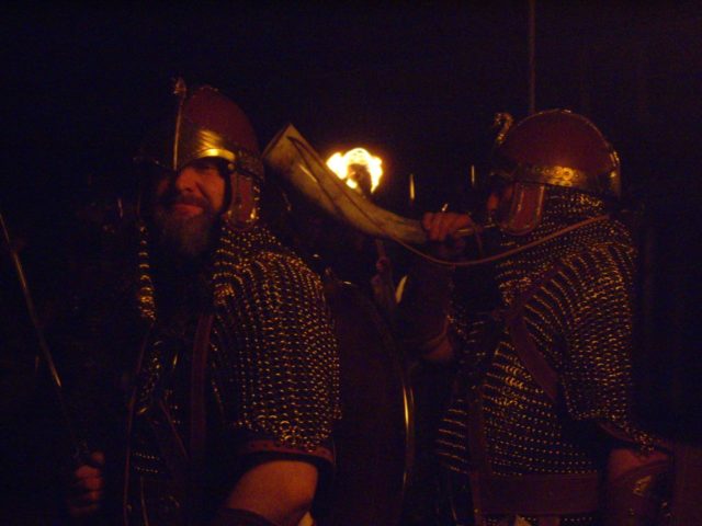 The Jarls in the dark are central characters in the processions. photo credit