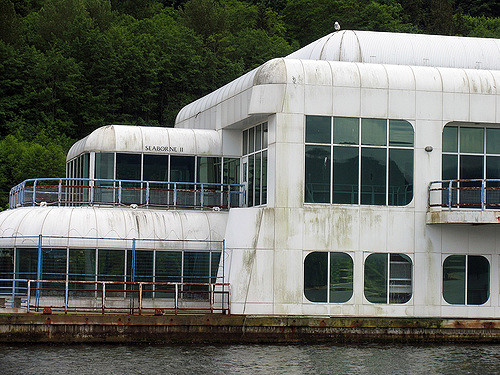 The McBarge, floating around Burrard Inlet. Photo Credit