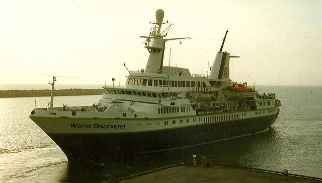 World Discoverer anchored in Peru. Photo Credit