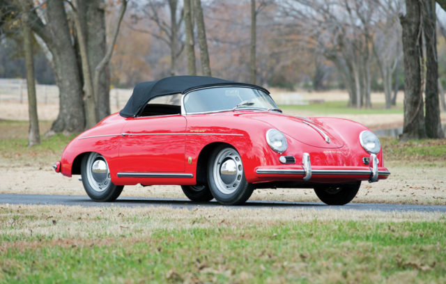 This 1955 Porsche 356A/1600 Speedster was completed on November 14, 1955 and, as such, it is an early-production example of the definitive 356A evolution of the Speedster. Photo Credit