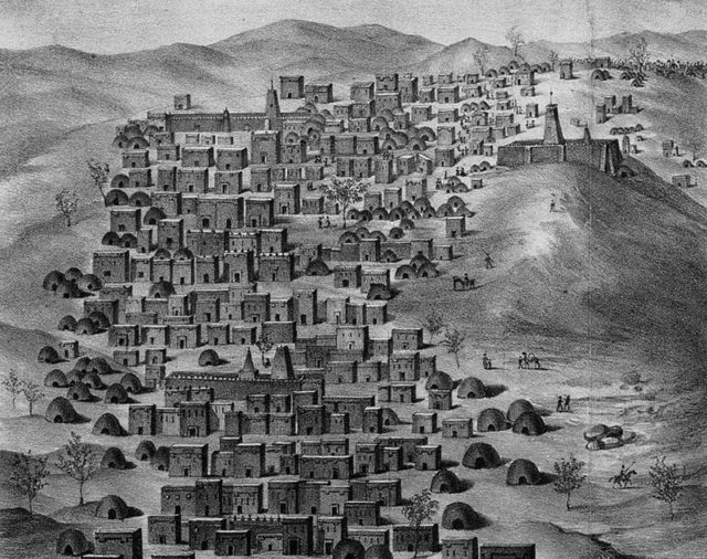 Timbuktu looking west, René Caillié (1830)