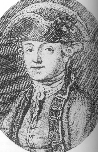 An engraving of Byron’s father, Captain John “Mad Jack” Byron, date unknown