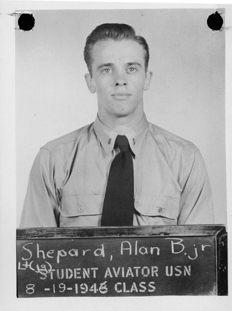 Lieutenant Alan B. Shepard, Jr., as a student aviator