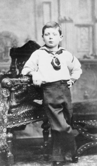Churchill, aged seven, in 1881.