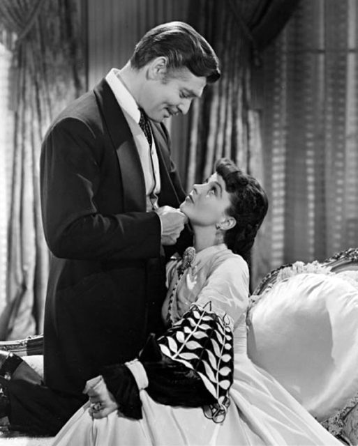 Publicity photo of Clark Gable as Rhett Butler and Vivien Leigh as Scarlett O’Hara
