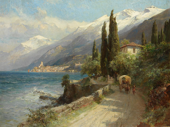 Malcesine on Lake Garda Monte Baldo (1913)