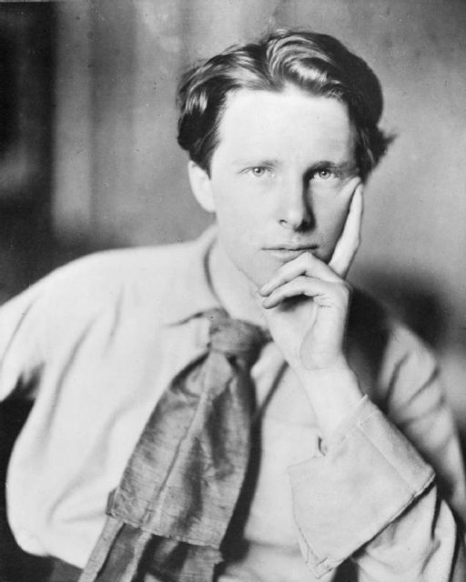 Rupert Chawner Brooke (3 August 1887 – 23 April 1915). Also a highly prominent English soldier-poet. His boyish good looks earned him W. B. Yeats’ compliment as “the most handsome young man in England.”