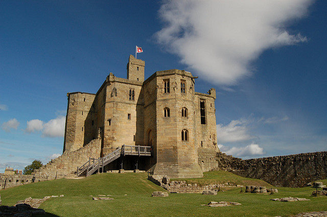 The keep of Warkworth Castle  Photo Credit