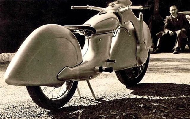 We learned that while it is one of the most unusual motorcycles in the world—only a single prototype is known to exist. Photo Credit