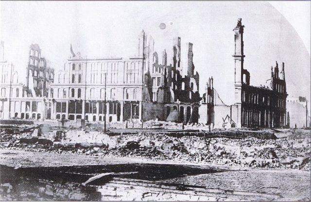 Grand Pacific Hotel after the Great Chicago Fire