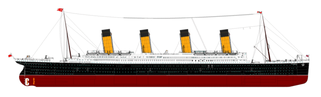 Titanic in 1912 Author: Boris Lux – Lux’s Type Collection, Ocean liners – Titanic CC BY-SA 3.0