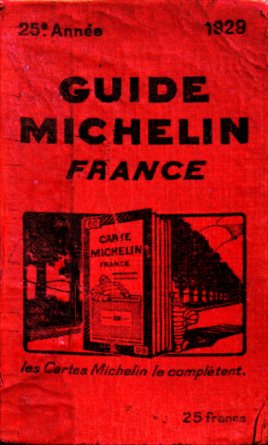 Front cover of the Michelin Guide, France 1929. Author Trou CC BY-SA 3.0