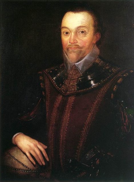 Portrait of Sir Francis Drake.