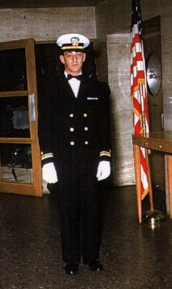 Harvey Milk in Navy Blue uniform for his brother’s wedding in 1954. Photo credit