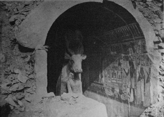 The Hathor chapel at the temple built by Thutmose III.