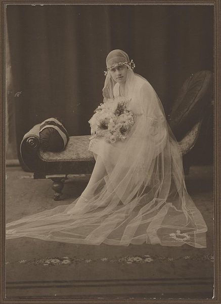 Ruby Smith on her wedding day, Dalby, 1928.