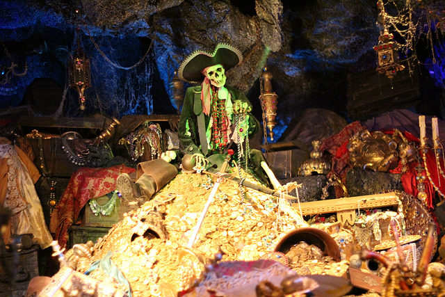 The skeleton pirate is guarding the treasure in the crew chambers. Photo Credit