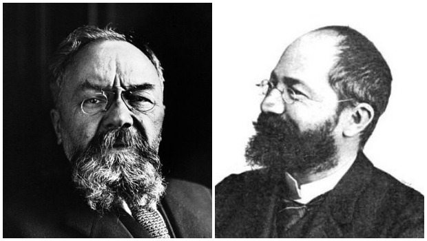 The Michelin brothers. Left: André Jules Michelin; right: Édouard Michelin