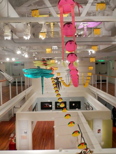Some of Wong’s kites on display at the Disney Family Museum. Author: PunkToad from Oakland, U.S. CC BY 2.0