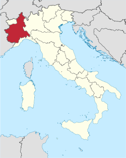 The region of Piedmont in Italy