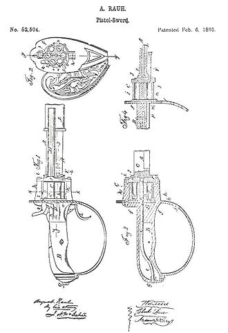 Rauh’s sword revolver, late 19th century.