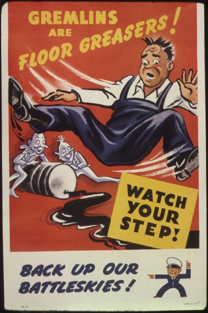 One more WWII poster warning of gremlins