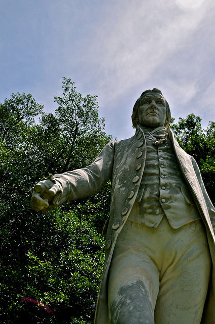 Statue of James Monroe on the grounds of Ash Lawn-Highland, Albemarle County, Virginia