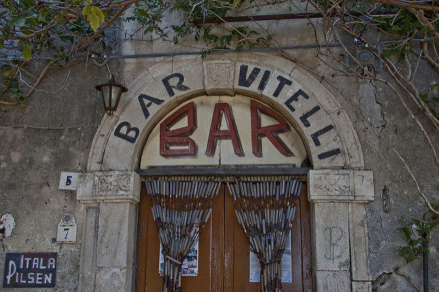 The famous and unchanged Bar Vitelli, Savoca, Sicily. Author: Dan Ciminera. CC BY-ND 2.0